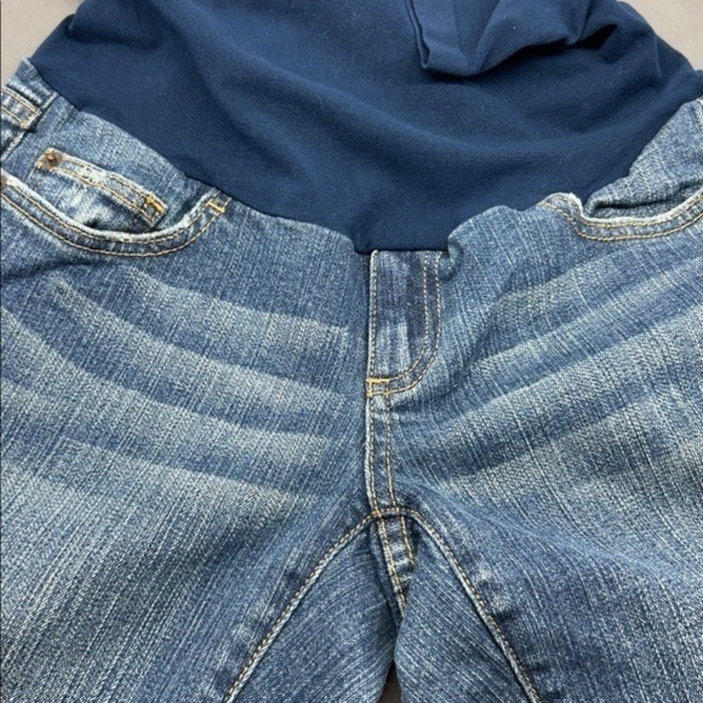A Pea in the Pod Womens Secret Fit Belly Maternity Crop Jeans Medium Wash Size S - Picture 6 of 6